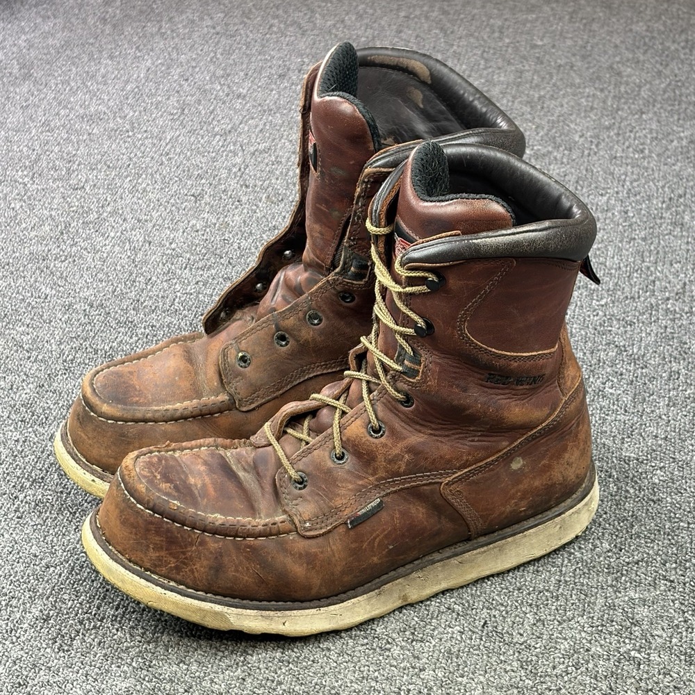 Red Wing 2418 Traction Tred 8" Boots Mens 10 D Waterproof Moc Safety Toe Wedge